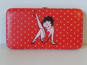 Betty Boop Clutch Purse Flat Clasp Wallet #066A Leg Up Design